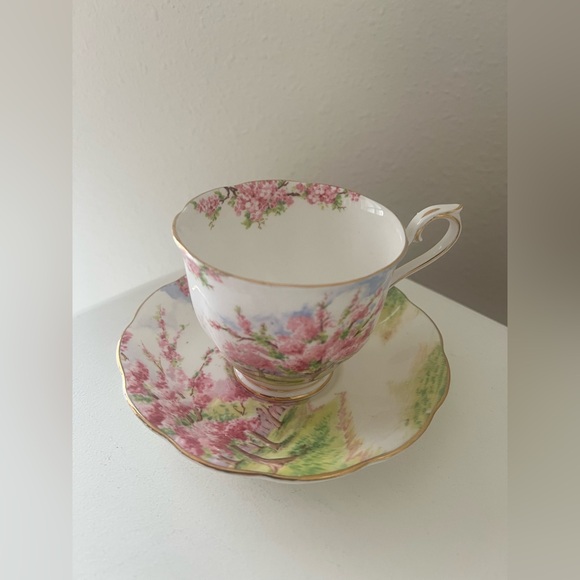 Royal Albert Bone China England Blossom Time Tea Cup & Saucer Set | Pink Blossom - Picture 3 of 7